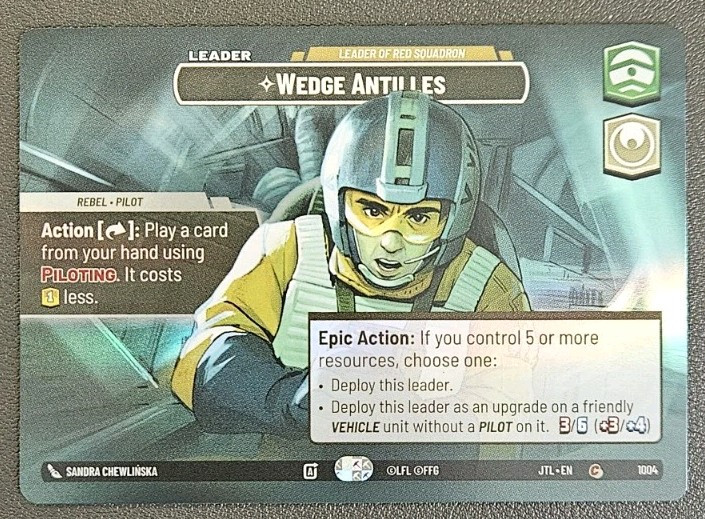 Wedge Antilles Showcase 1004 JTL Star Wars Unlimited (Near Mint)