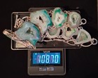 Turquoise Agate Geode Polished Slice Sterling Silver Pendant Necklace (108.70 G) — photo 5