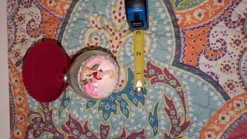 Antiguo adorno navideño vintage japonés diorama vidrio Foto 2 de 4