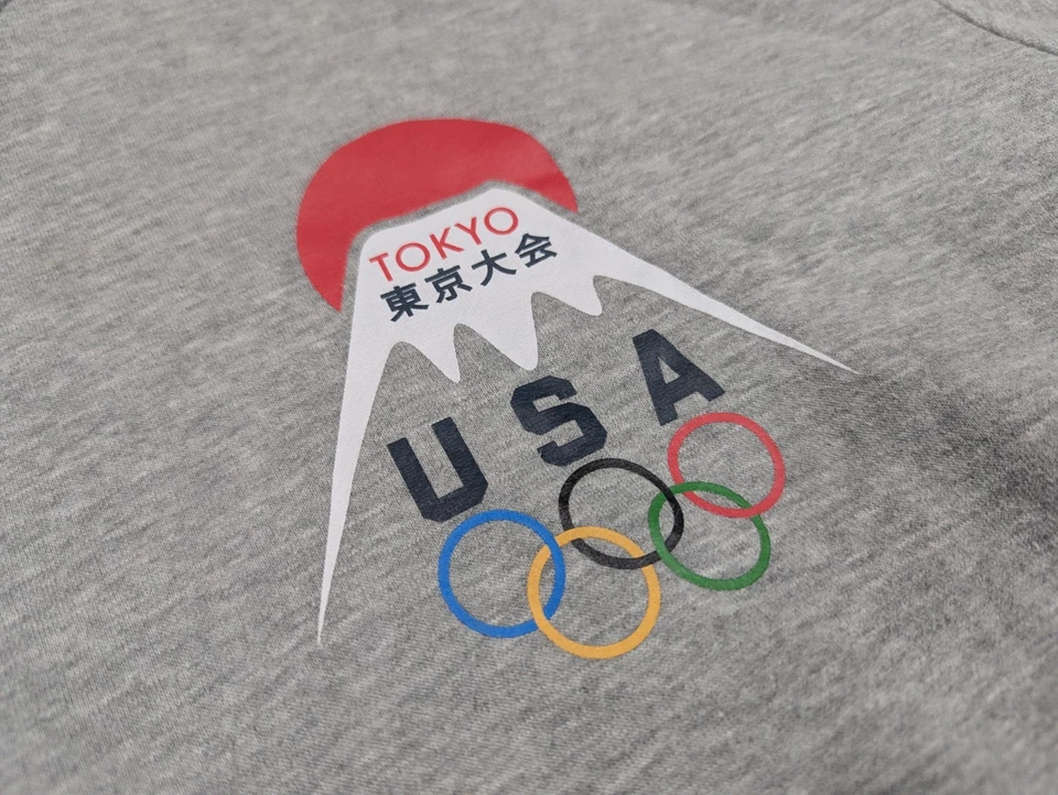 Mujer Sudadera Recortada Cómoda Linda 1/4 Cremallera Gris XL Equipo EE. UU. Juegos Olímpicos de Tokio Foto 3 de 4