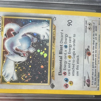 Pokémon Lugia Neo Genesis 1st Edition Holo Rare Beckett 9.5 Graded
