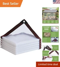 Clear Plastic Tarp 4x6ft - Heavy-Duty Waterproof Tarpaulin for Gardens & Camping