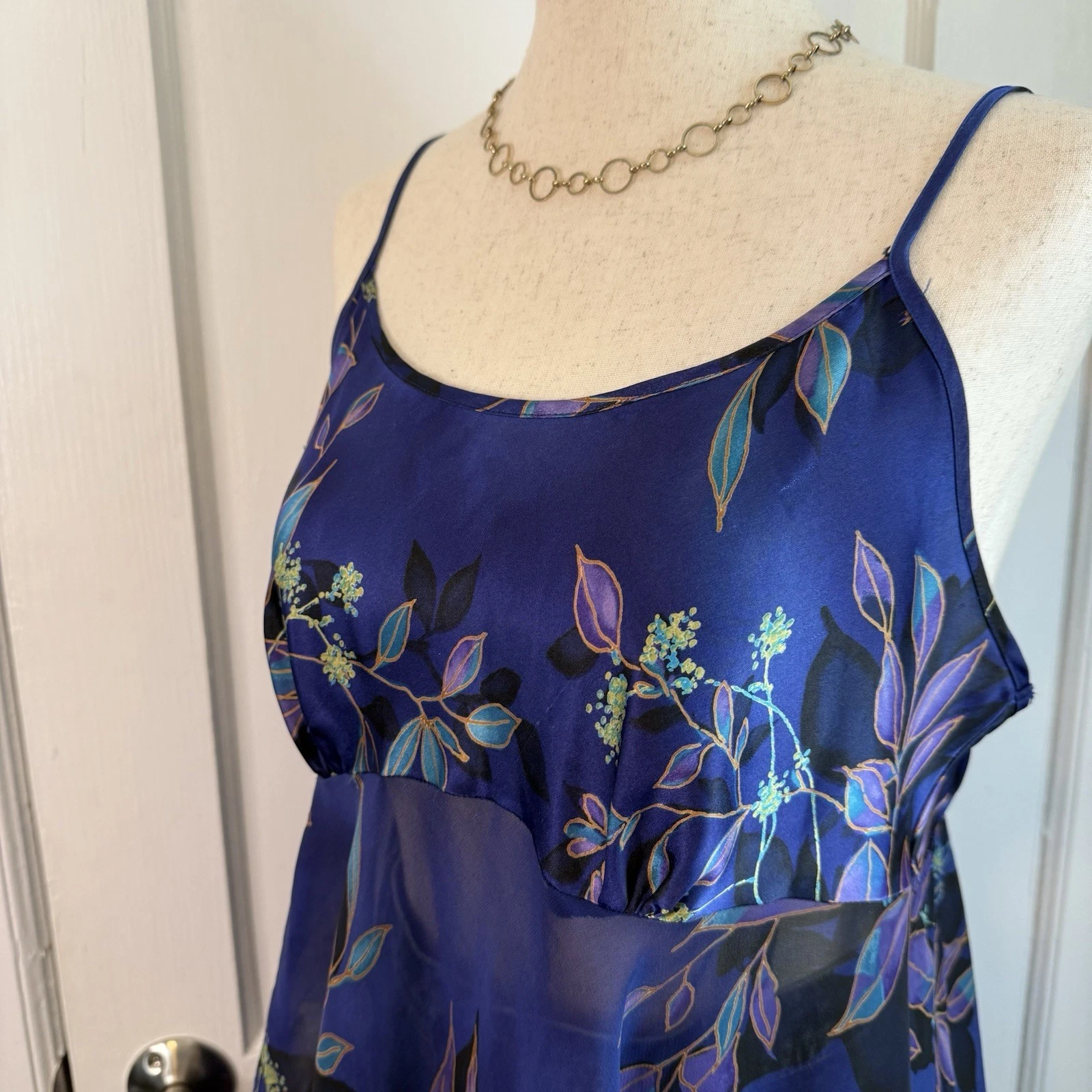 UNDERCOVER Vintage anni 90 Secret Treasures Floreale Fata Mini Babydoll Vestito Slip Viola Wms M