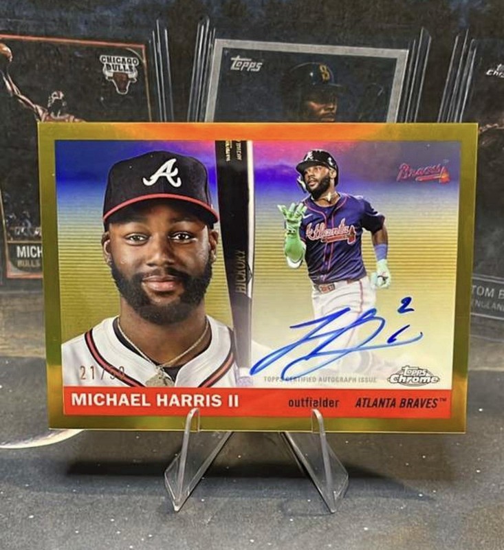 Topps 2025 Chrome Platinum Anniversary Michael Harris II RC Auto Gold /50 CPA-MH