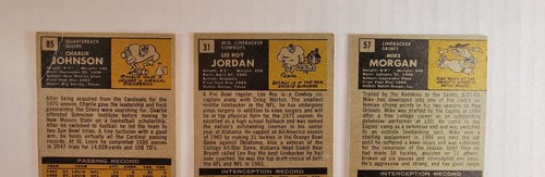 Lot Of 7 Vintage Football Cards - 1971 Topps - HOF Johnny Robinson Chiefs - Picture 12 of 12