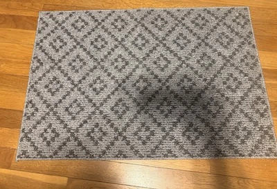 Gray & Black rubber backed rug. 30x20 NEW - Image 1 of 3