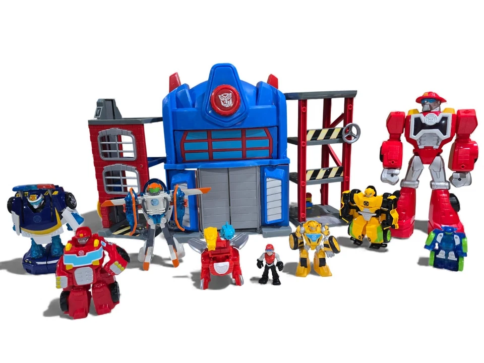 Transformers Rescue Bots Optimus Electronic Fire Station Prime ¡Juego 9 figuras! Foto 4 de 4