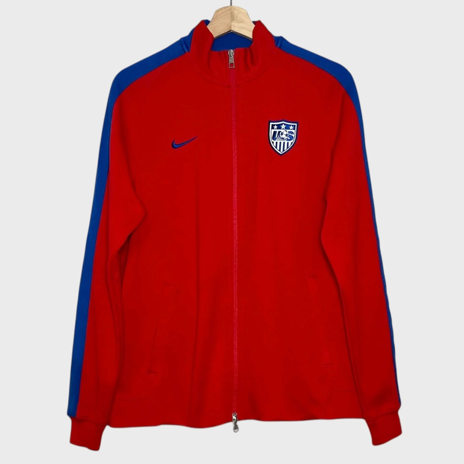 Vtg USMNT US Soccer USA 2014 World Cup Red Pre Match Training Track Jacket XL