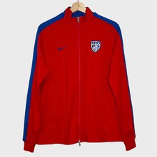 Vtg USMNT US Soccer USA 2014 World Cup Red Pre Match Training Track Jacket XL