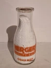 Vintage Hergert Dairy Glass Pint Milk Bottle Oshkosh WI