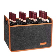 Bottle Carrier with 12 Compartments, Felt Bottle Bag Bottles Carry Bag, Felts...