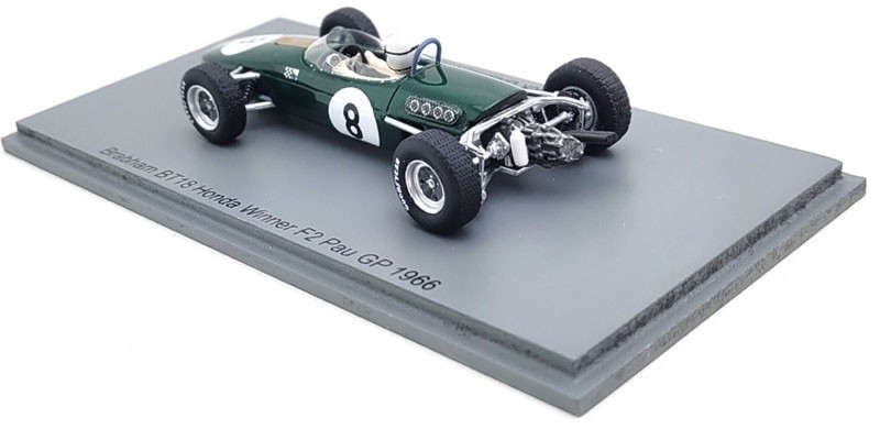 Spark F2004 Brabham BT18 Honda #8 'BRD' 1st F2 Pau 1966 Jack