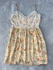 Mink Pink Yellow Flower White Lace Dress - Size Small Excellent Condition