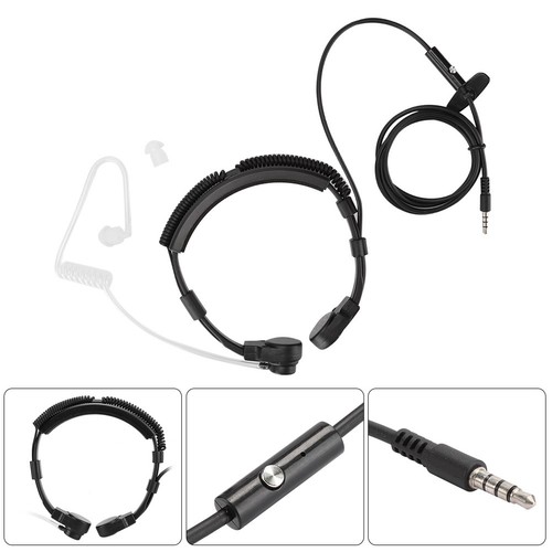 3.5Mm Throat Mic Mic Earphone Ptt Adjustable Air Conduit For Sma IDM - Zdjęcie 9 z 12