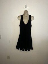 Alice + Olivia Little Black Dress Ribbed Knit Size 10