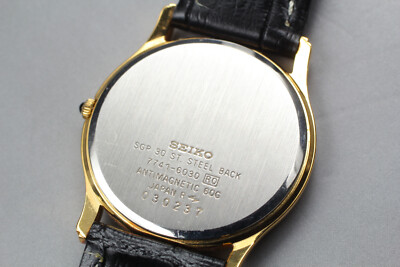 MINT] SEIKO DOLCE 7741-6030 32mm Gold White Arabic Men's Quartz