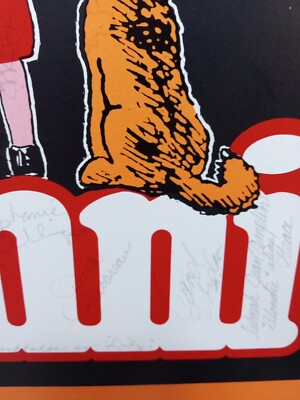 Annie Musical Tour Window Card Poster With Original Autographs  display picture 1