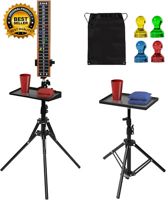 2 Sets Cornhole Scoreboard with Drink Holder, Score Keeper Set for Cornhole Game