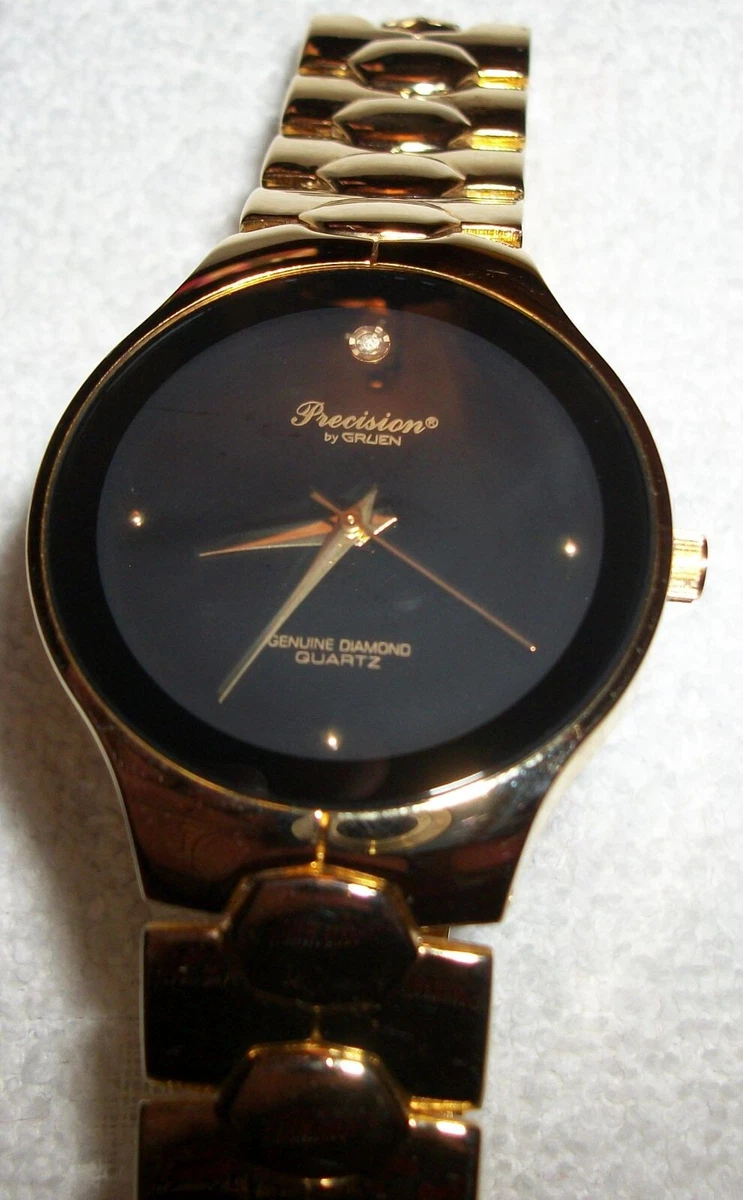Precision by gruen genuine diamond quartz cheap