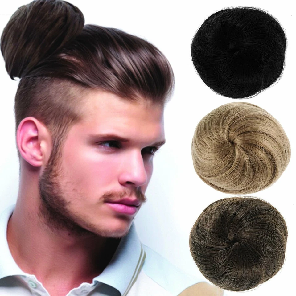 Clip On Instant Man Bun - Synthetic Hair Extension - Funny Gag Gift - Image 2 of 4