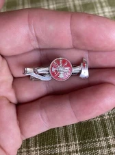 VTG Fire Fighter Axe Tie Bar Clip Fireman Fire Dept Hat Ladder HOOK FAST PROV RI