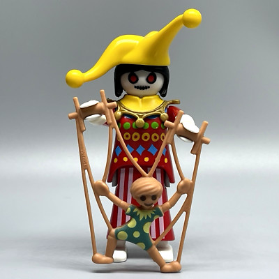 Playmobil Evil Jester Marionette Puppet Skeleton Joker Ghost Female Adult Figure