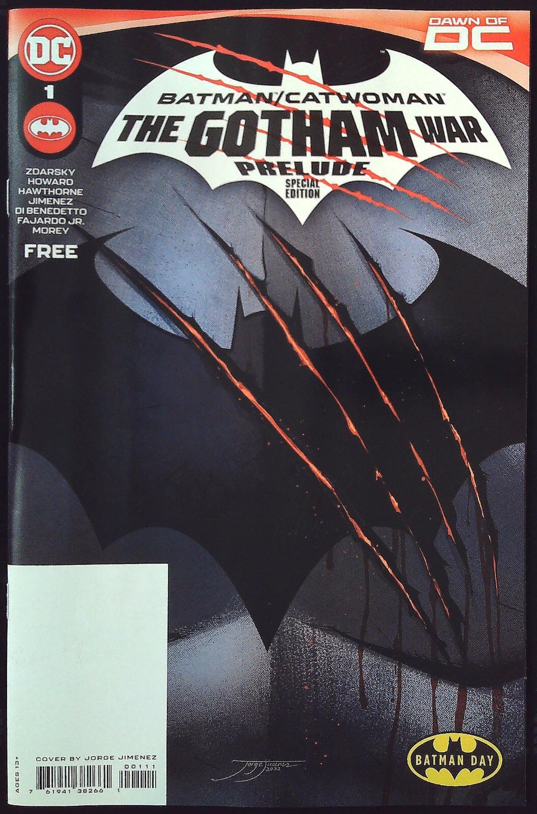 BATMAN/CATWOMAN: THE GOTHAM WAR: PRELUDE #1 Batman Day Special (2023) New Bagged