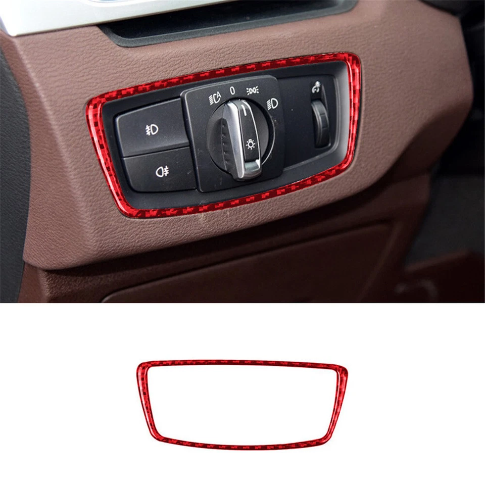 32Pcs Red Carbon Fiber Full Set Interior Kit Cover Trim For BMW X1 F48 2016-2018 Foto 4 de 4