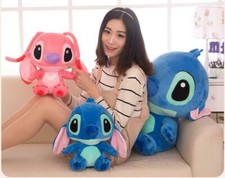 Peluche pupazzo peluche pupazzo 55 cm gigante Disney blu punto lilo regalo natale