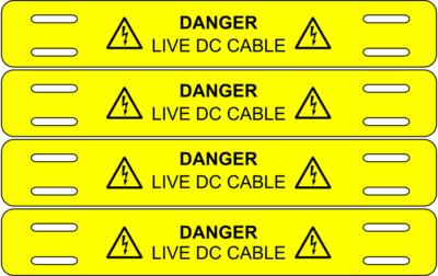 Pipe Identification Tag Marker Label - Danger - Fuel - 4 Per Card | UK - Foto 2