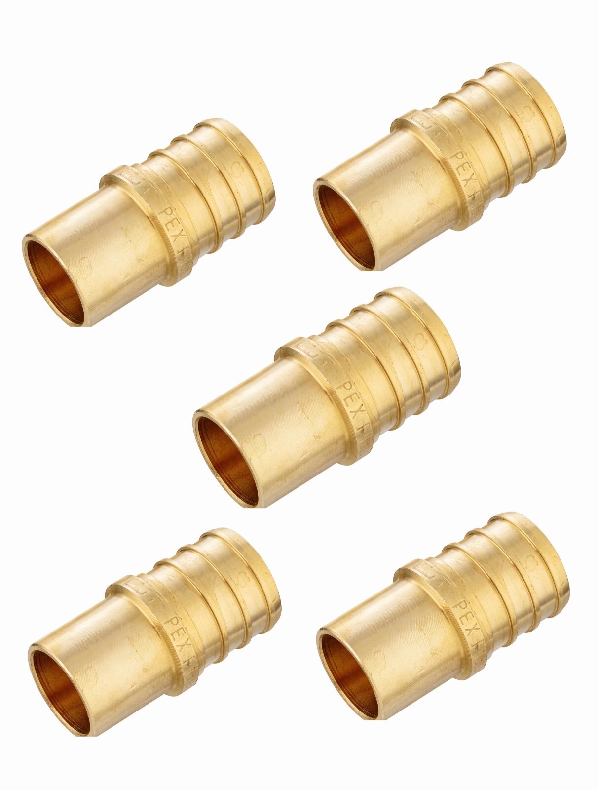 5 PCS EFIELD Pex 1" X 3/4" Male Sweat Adapter(Inside copper Tube) Brass Fittings