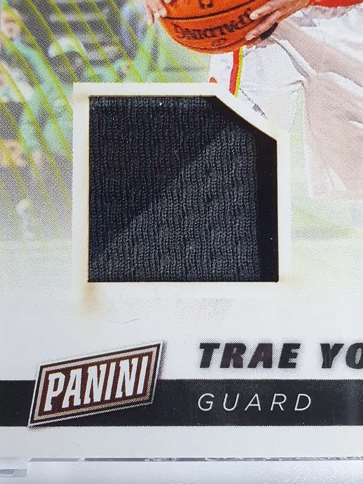 2019 Panini Trae Young #PATCH /50 Player Worn 2 Color Jersey - Ready to Grade - Image 2 of 4