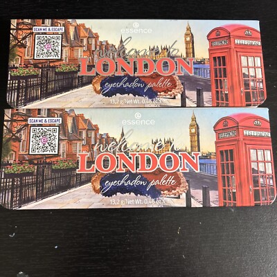Essence Welcome To London 12 Pan Eyeshadow Palette With  Mirror. Lot of 2.