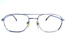 VTG Luxottica Silver Metal Aviator Frame Eyeglasses LU 1339 F203 53 18 140