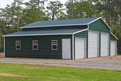 Steel Building Metal Pole Barn 4 Car Garage Workshop Rv Cover
