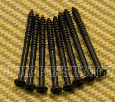 GS-BPI-B (8) Black Metric Pickup Screws For Import Fender Bass