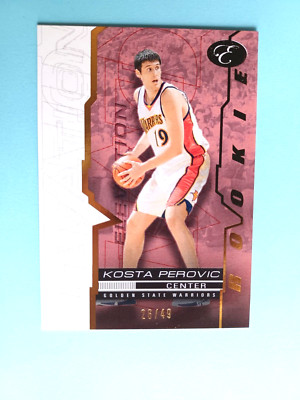 2007-08 BOWMAN ELEVATION KOSTA PEROVIC #80 RC ROOKIE #/49 GOLDEN STATE WARRIORS