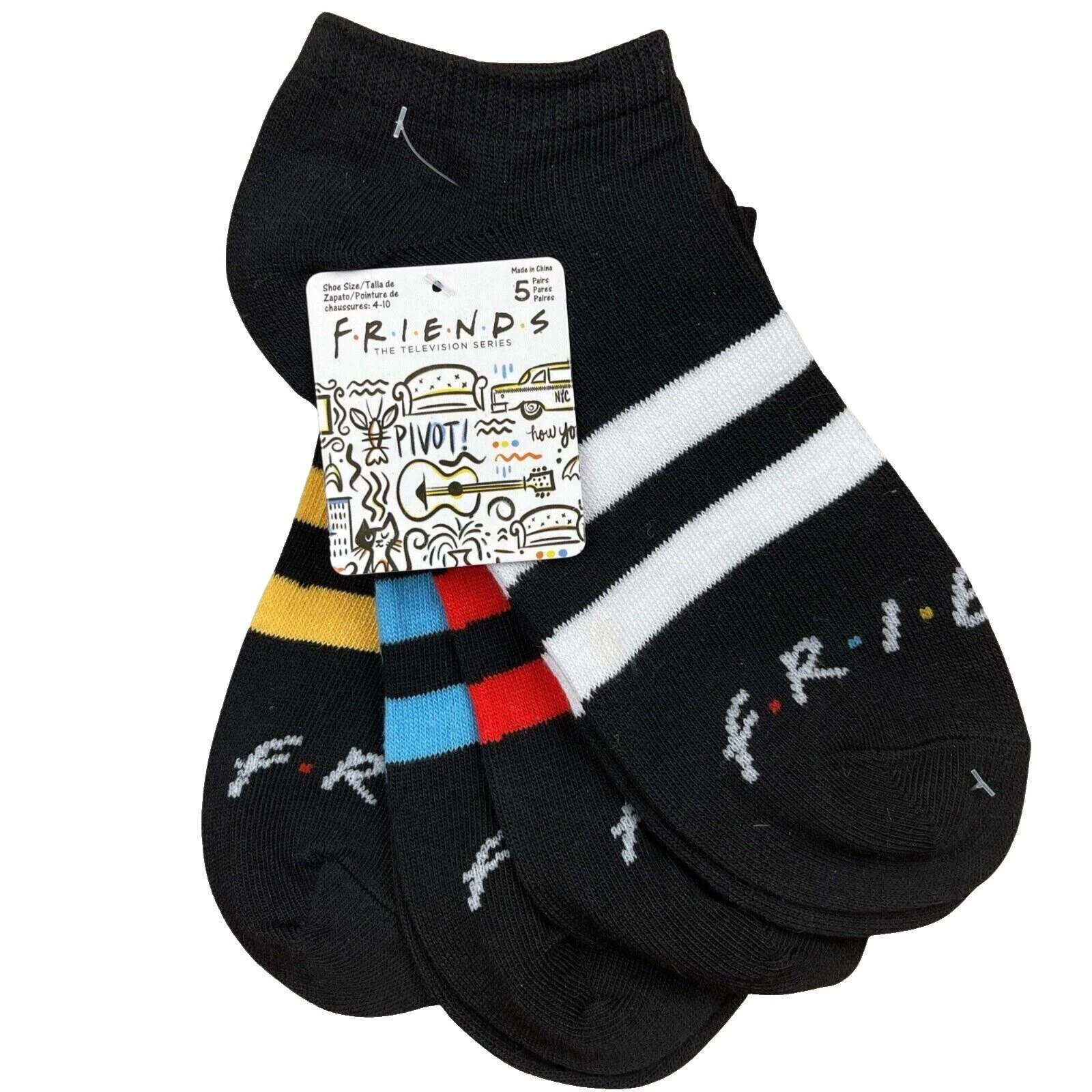 Black Cotton Blend Socks for Women