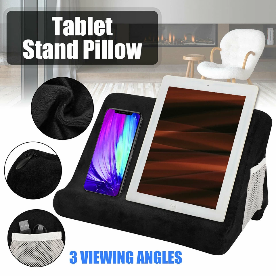 Multi-Angle Pillow Tablet Read Stand Holder Foam Lap Rest Cushion For iPad Phone - Image 2 of 4