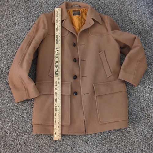 Vintage Pendleton Wool Jacket Men XL Camel Tan Chore Coat Quilted Lining Button - Picture 17 of 18