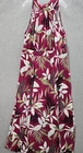 Lane Bryant Women Dress 18 20 Pink Floral Halter Tie Neck Maxi Fit & Flare NWT