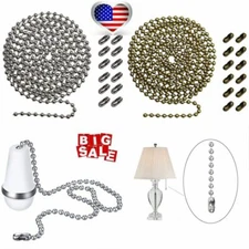 10FT Beaded Pull Chain Ceiling Fan Beaded Pull Chain Extension with Connector US