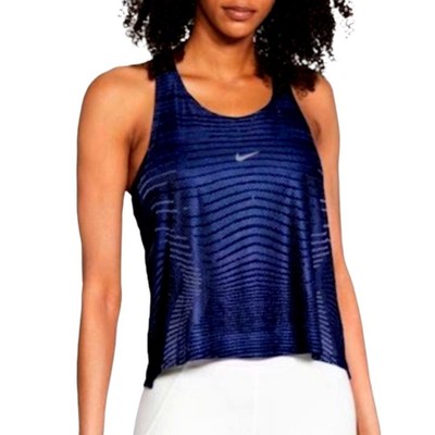 Nike Womens Pro Collection Tank Net Racerback Lightweight DA0528-013 Blue  Medium | eBay