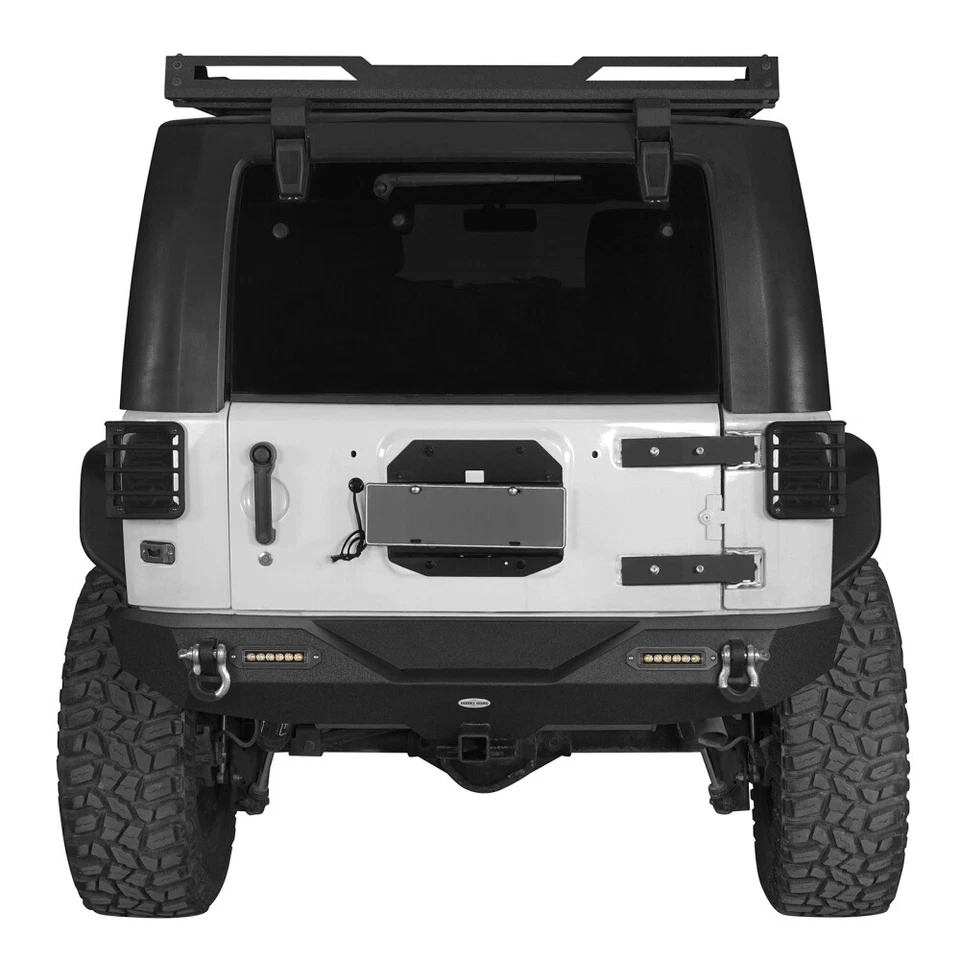 Hooke Road Full Width Front Bumper or Rear Bumper Fit Jeep Wrangler JK 2007-2018 Foto 3 de 4