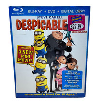 DESPICABLE ME Blu-Ray (2010) Voices of Steve Carell, Jason Segel, Russell Brand