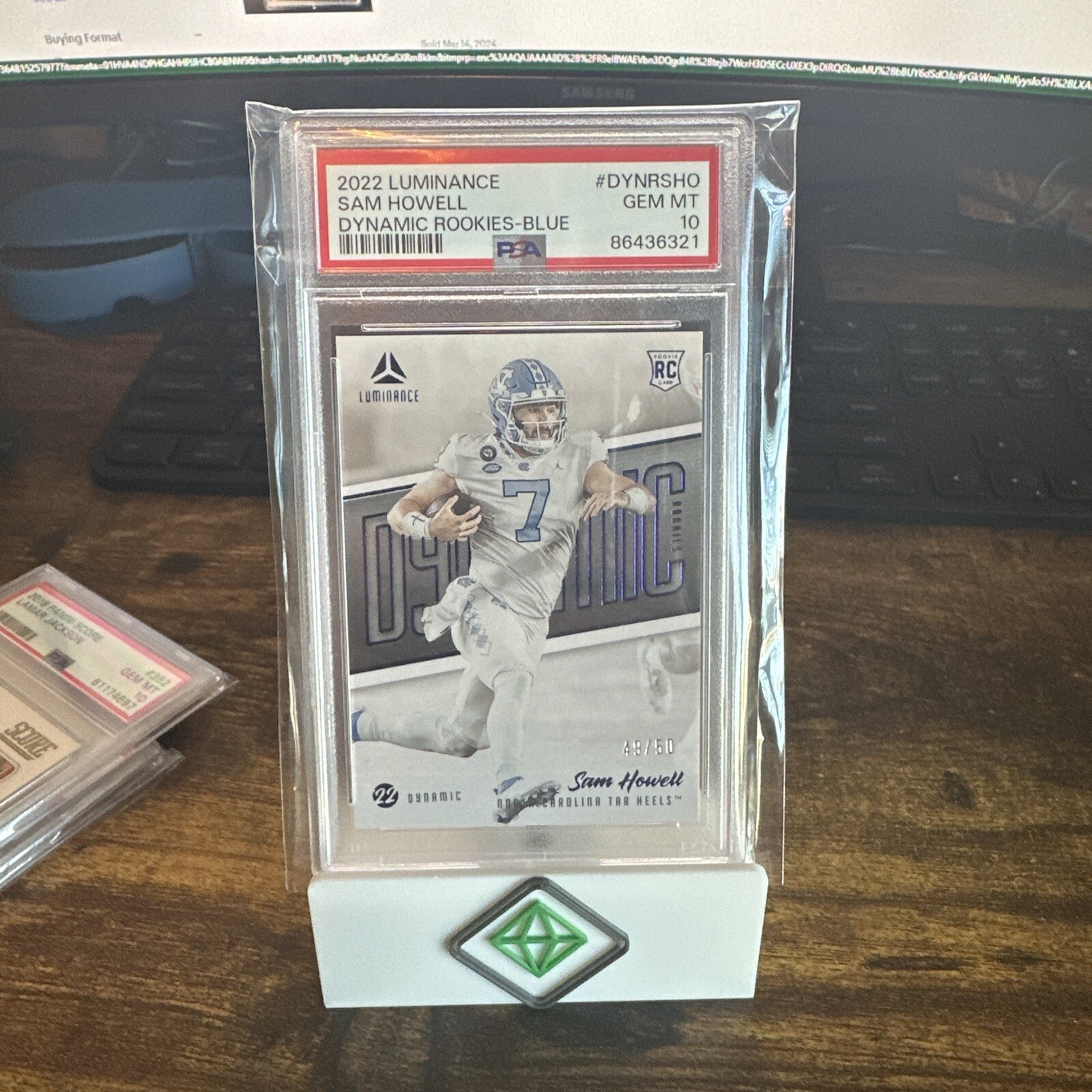 Sam Howell Panini Luminance Dynamic Rookies #DYNRSHO Blue