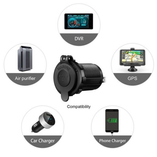 12V Cigarette Lighter Socket Car Motorcycle ATV RV Sockets μз Power Lighter P5E0 - Zdjęcie 10 z 14