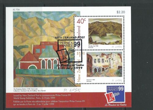 NEW ZEALAND 1999 PHILEXFRANCE '99 NZ ART MINIATURE SHEET FINE USED - Picture 1 of 1