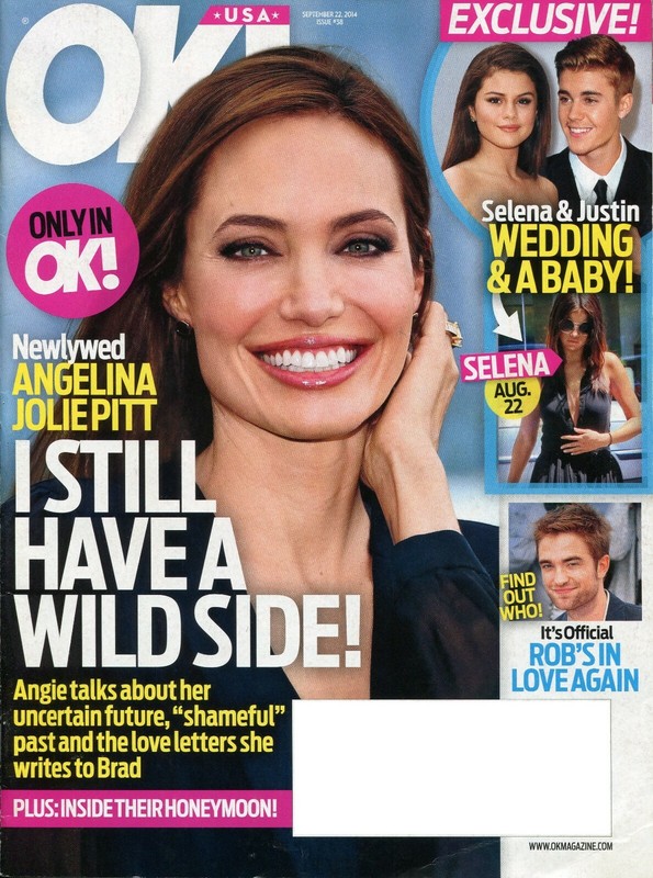 OK! Magazine 9-22-14 - Angelina Jolie, Justin Bieber, Selena Gomez Rob Pattinson