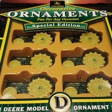 NEW - John Deere Model D Ornament Set Special Edition 6 Piece&nbsp;#3001 Tractor